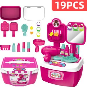 PatPat Kitchen/Tool Box/Beauty Hair Salon/Doctor Kit Kids Role Play Set Pretend Play Tool Toys  - Hot Pink