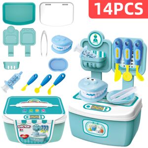 PatPat Kitchen/Tool Box/Beauty Hair Salon/Doctor Kit Kids Role Play Set Pretend Play Tool Toys  - Blue
