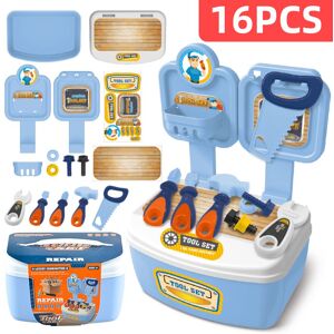 PatPat Kitchen/Tool Box/Beauty Hair Salon/Doctor Kit Kids Role Play Set Pretend Play Tool Toys  - Light Blue