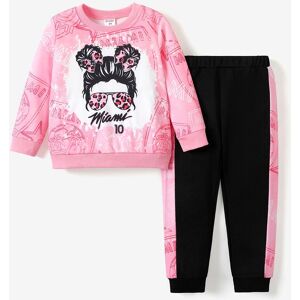 PatPat 2pcs  Kid/Toddler Girl/Boy Casual Fashion Set  - Toddler Pink