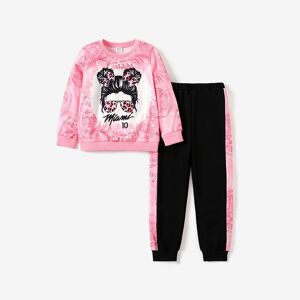 PatPat 2pcs  Kid/Toddler Girl/Boy Casual Fashion Set  - Kid Pink