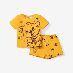 PatPat 2pcs Baby/Kids Girl/Boy Childlike Pajama/Home Clothes  - Yellow