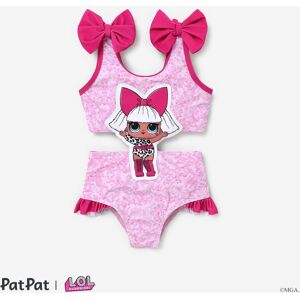 PatPat L.O.L. SURPRISE! Toddler Girl/Kid Girl Graphic Print swimsuit  - Roseo