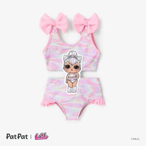PatPat L.O.L. SURPRISE! Toddler Girl/Kid Girl Graphic Print swimsuit  - Pink