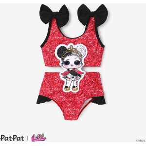 PatPat L.O.L. SURPRISE! Toddler Girl/Kid Girl Graphic Print swimsuit  - Red