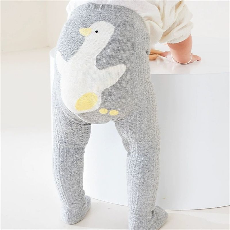 PatPat Baby/toddler Boy/Girl Cute Cartoon Animal Pattern Legging Socks  - Grey