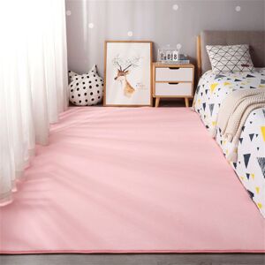 PatPat Minimalist Pure Color Carpet Bedside Indoor Rug Restaurant Living Bedroom Carpet  - Light Pink