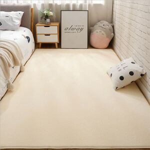 PatPat Minimalist Pure Color Carpet Bedside Indoor Rug Restaurant Living Bedroom Carpet  - Beige