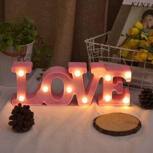 PatPat led Neon Love Conjoined Shape Letters Lamp  - Color-D