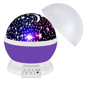 PatPat Star and Moon Night Light for Kids Universe Star Sea Birthday Night Light Projection Lamp  - Lavender