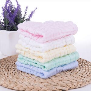 PatPat 5-pcs Six-layer Soft and Breathable Baby Children Absorbent Cotton Towels Kids Face Hand Washing Towel  - Multi-color