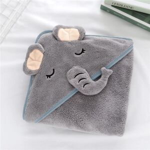 PatPat Baby Hug Blanket Spring Winter Autumn Newborn Air Conditioner Quilt Bath Towel Coral Fleece Hat Wrap Warm Birth Blanket Gift  - Grey