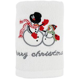 PatPat Christmas Towels - Absorbent, Lint-Free, Pure Cotton, Festive Embroidery for Kitchen and Bathroom  - White