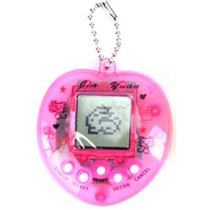 PatPat Virtual Electronic Digital Pet Keychain Game Retro Handheld Game Machine Nostalgic Virtual Electronic Digital Pets Keychain Game Electronic Toys for K  - Pink