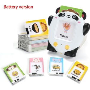 PatPat Talking Flash Cards Learning Toys Childhood Early Intelligent Education Audio Card Reading Learning English Machine with 224 Words for Age 2-6 Years  - Color-A