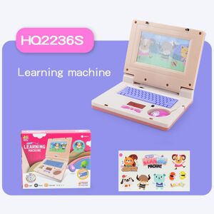 PatPat Educational Laptop for Kids Lights and Music Cartoon Learning Machine with Mouse Early Education Toys  - Color-B