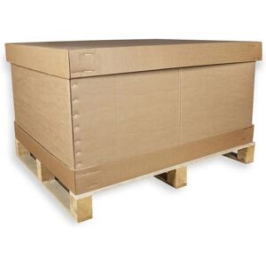 Cardboard Half UK Pallet Boxes - With Pallet - 1070 x 870 x 550mm - 5 Boxes