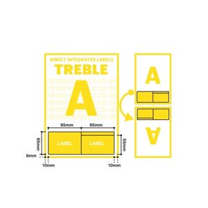 A4 Treble Integrated Labels - Style A - 1,000 Sheets