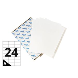 Printer Labels - 24 Per Sheet - Square Corners  - 500 Sheets