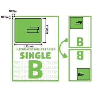 Single Label with Integrated Bullet Labels Style B - 100 Sheets