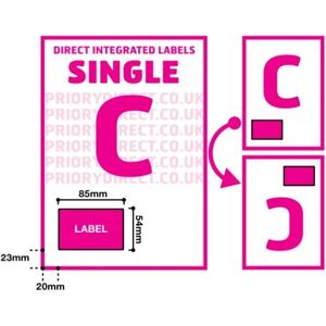 Single Integrated Labels - Style C - 100 Sheets