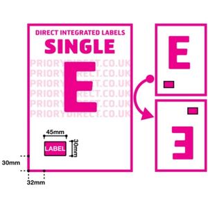 Single Integrated Labels - Style E - 100 Sheets