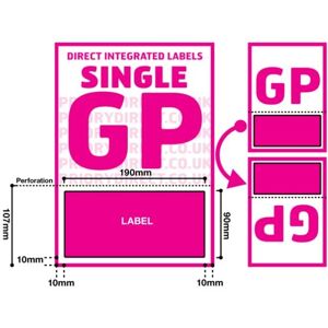 Single Integrated Labels - Style GP - 100 Sheets