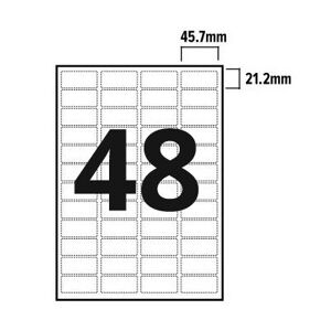 Printer Labels - 48 Per Sheet - Round Corners - 100 Sheets
