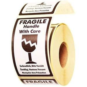 Fragile Labels - Black & White - 500 Labels