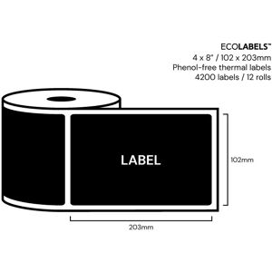 4 x 8 Priory Elements EcoLabels™ - Phenol Free Thermal Labels - 12 Rolls