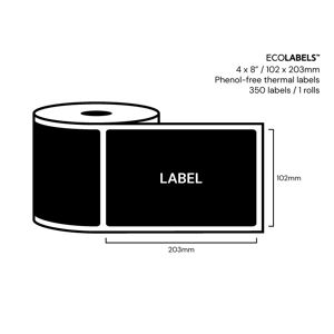4 x 8 Priory Elements EcoLabels™ - Phenol Free Thermal Labels - 1 Roll - 1 Roll