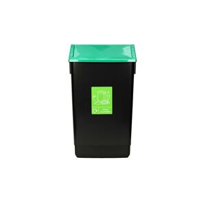 Recycling Bins 60L with Green Lid and Pictogram - 1 Bin