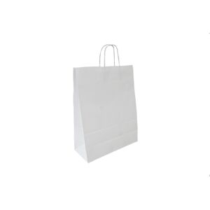White Paper Carrier Bags - Twisted Handles - 320 x 140 x 420mm - 150 Bags