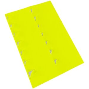 Printer Labels - 14 Per Sheet - Fluorescent Yellow - Round Corners - 100 Sheets