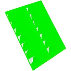 Printer Labels - 14 Per Sheet - Fluorescent Green - Round Corners - 100 Sheets