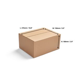 Single Wall Cardboard Boxes - 275 x 150 x 100mm - 25 Boxes