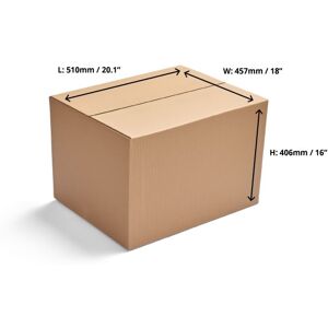 Single Wall Cardboard Boxes - 510 x 457 x 406mm - 20 Boxes