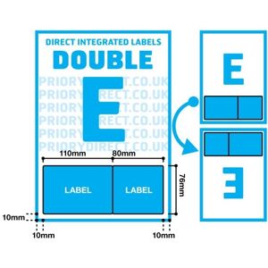 Double Integrated Labels - Style E - 1,000 Sheets