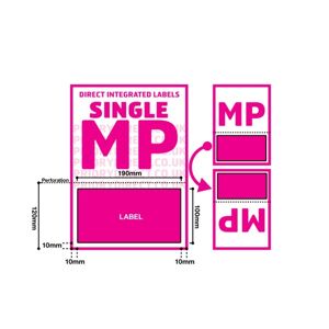 Royal Mail Integrated Labels - Single Style MP With Perforation - 1,000 Sheets
