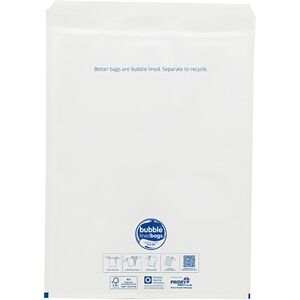 440 x 670mm - Size 8 Bubble Lined Bags - White - 75 Bags