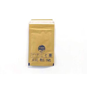 100 x 165mm - Size 000 Bubble Lined Bags - Gold - 200 Bags