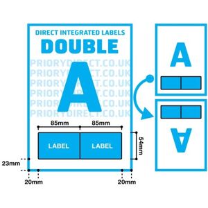 Double Integrated Labels - Style A - 1,000 Sheets