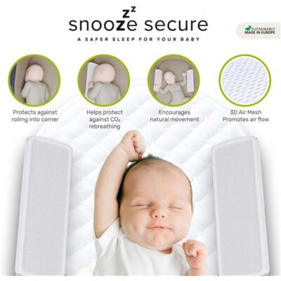Johnston Prams Snooze Secure – 3D Air Mesh Baby Sleep Positioner to Help Prevent SIDS & Reduce CO₂ Rebreathing Johnston Prams Snooze Secure – 3D Air Mesh Baby Sleep Positioner to Help Prevent SIDS & Reduce CO₂ Rebreathing