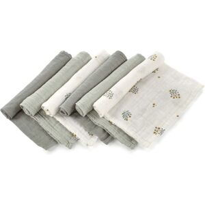 Jane Bamboo Muslin Cloths For Baby 35 x 35 cm (6-Pack), Botanic Jane Bamboo Muslin Cloths For Baby 35 x 35 cm (6-Pack), Botanic