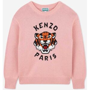 KENZO Girls Lucky Tiger Knitted Jumper in Pink KENZO Girls Lucky Tiger Knitted Jumper in Pink