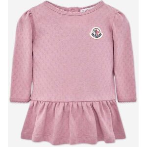 Moncler Enfant Baby Girls Cotton Logo Dress in Pink Moncler Enfant Baby Girls Cotton Logo Dress in Pink