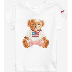 Ralph Lauren Baby Girls Bear T-Shirt in White Ralph Lauren Baby Girls Bear T-Shirt in White