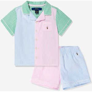 Ralph Lauren Girls Oxford Short Pyjama Set in Multicolour Ralph Lauren Girls Oxford Short Pyjama Set in Multicolour