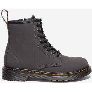 Dr Martens Kids 1460 Serena Faux Fur Lined Leather Boots in Grey Dr Martens Kids 1460 Serena Faux Fur Lined Leather Boots in Grey