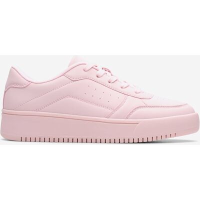 Clarks Girls Barley Step Trainers in Pink (Wide Fit) Clarks Girls Barley Step Trainers in Pink (Wide Fit)